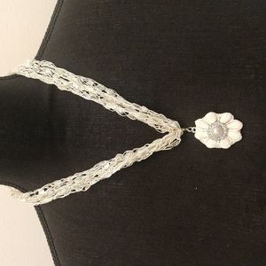 Homemade‎ Necklace Adjustable Length and Flower Pendant